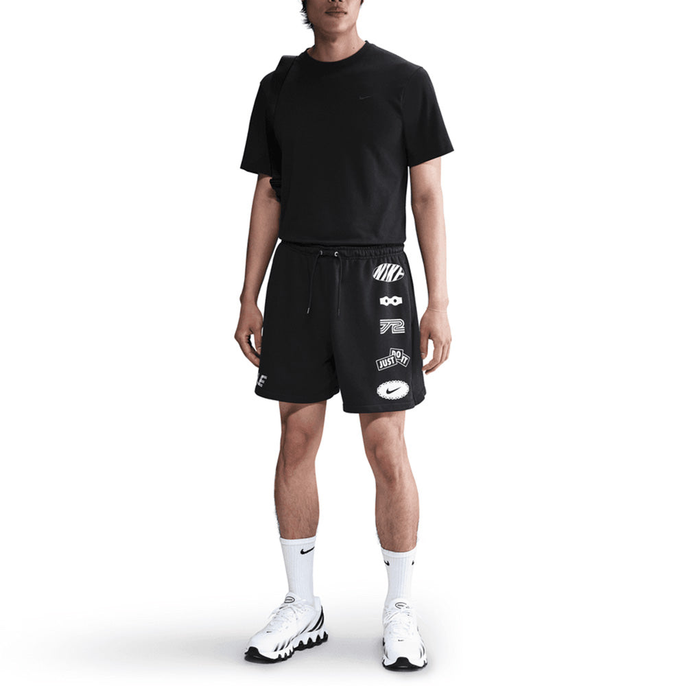 Nike Club French Terry Flow Shorts 'Black White'