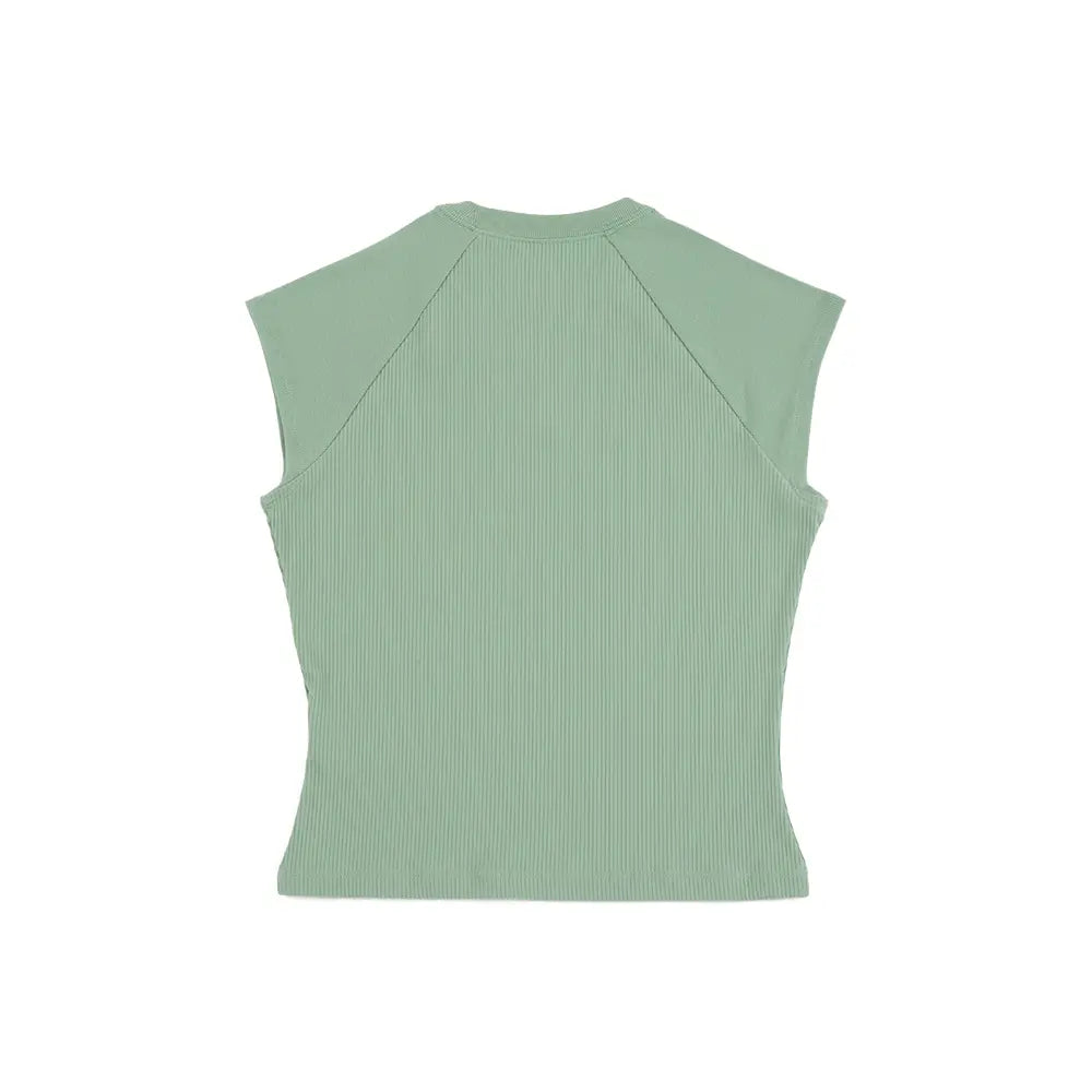 W NSW Chill Knit Tight SS Ribbed Top 'Steam Sail'