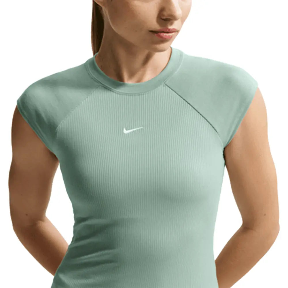 W NSW Chill Knit Tight SS Ribbed Top 'Steam Sail'