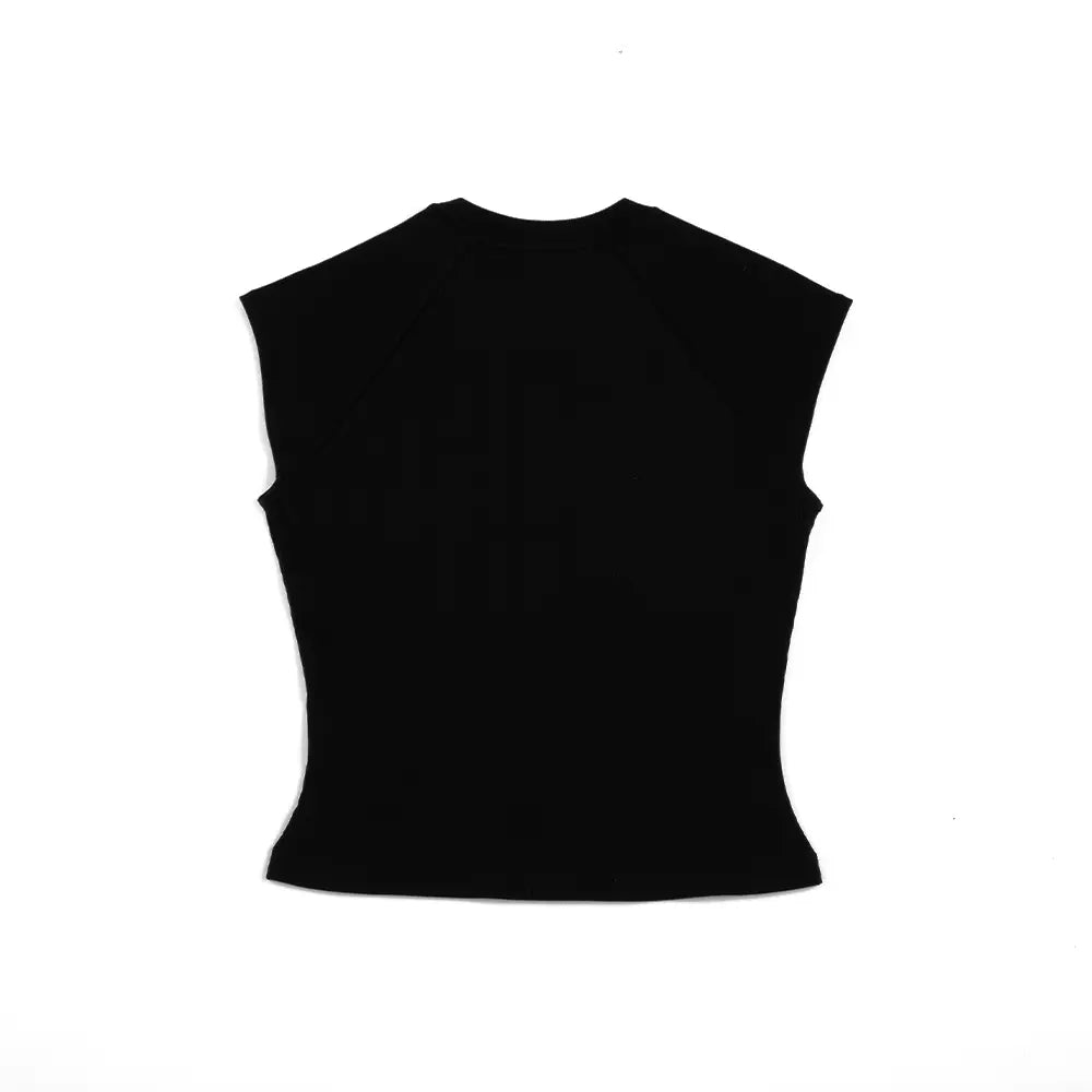 W NSW Chill Knit Tight SS Ribbed Top 'Black'