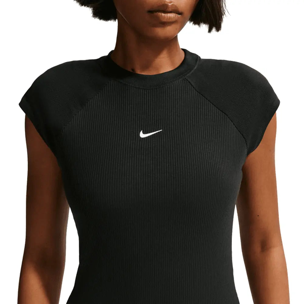 W NSW Chill Knit Tight SS Ribbed Top 'Black'