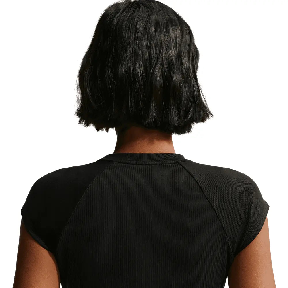 W NSW Chill Knit Tight SS Ribbed Top 'Black'