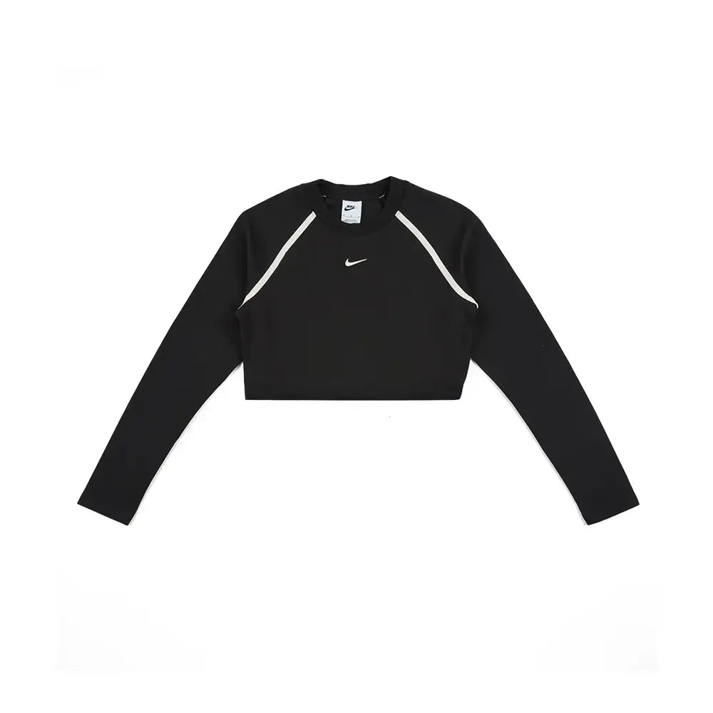 W NSW Tight LS Cropped Top 'Black'