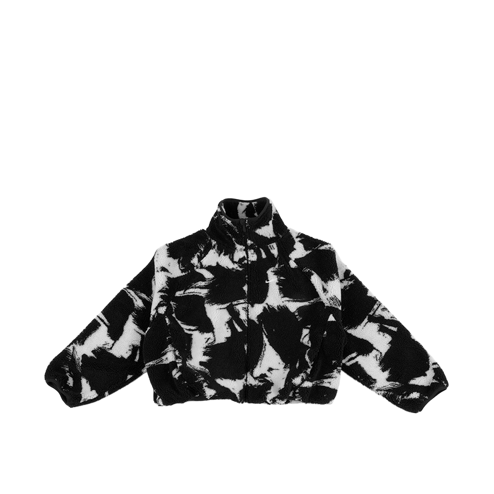 W NSW Oversized High-Pile Fleece Top 'Black White'