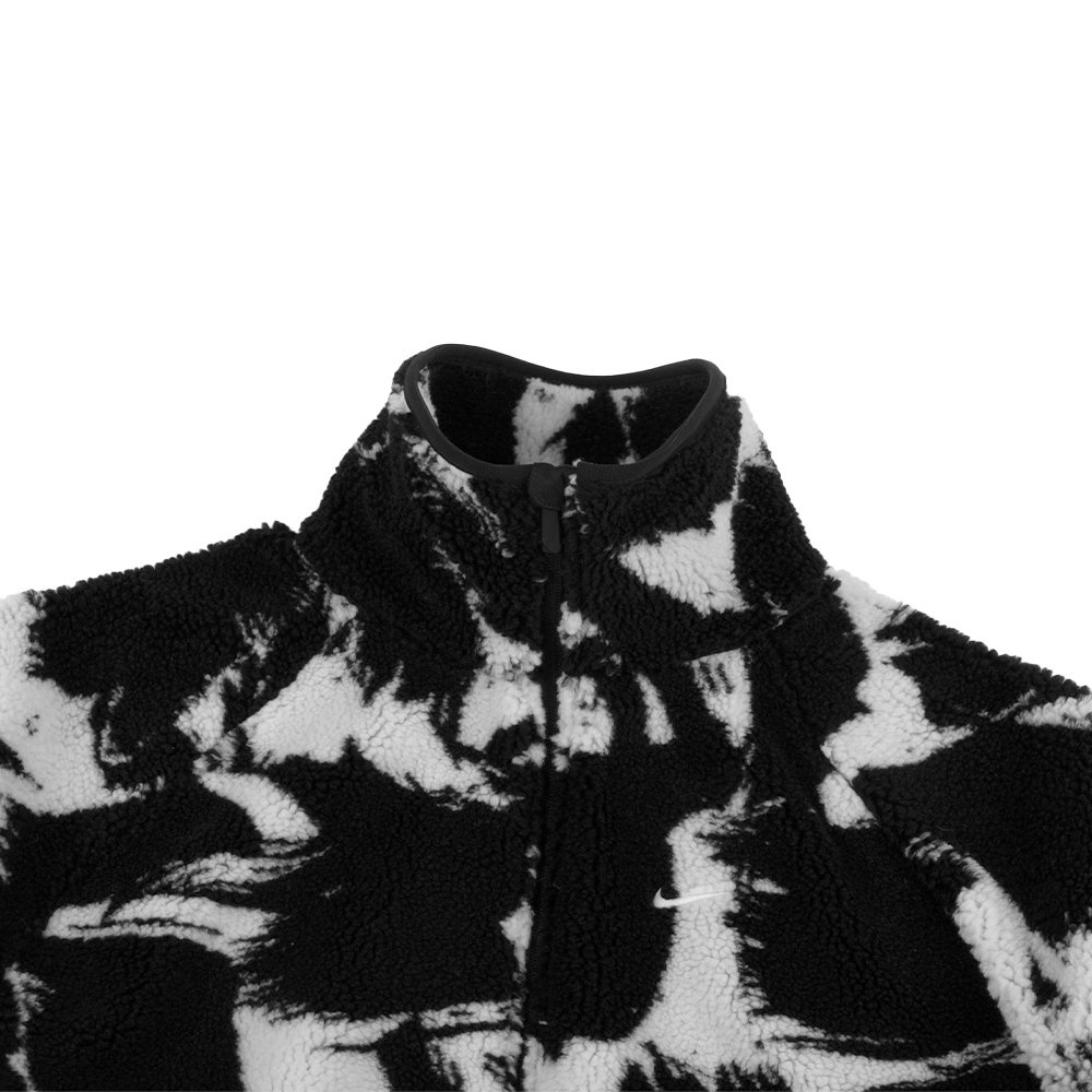 W NSW Oversized High-Pile Fleece Top 'Black White'