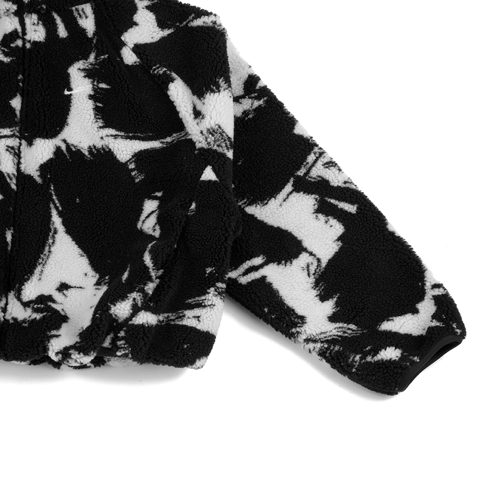 W NSW Oversized High-Pile Fleece Top 'Black White'