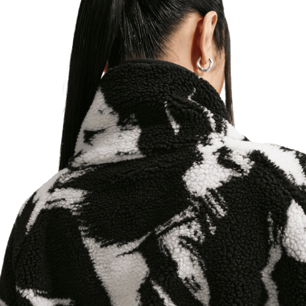 W NSW Oversized High-Pile Fleece Top 'Black White'
