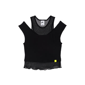 W Serena Williams Design Crew x Knit Cropped Tank Top 'Black Volt'