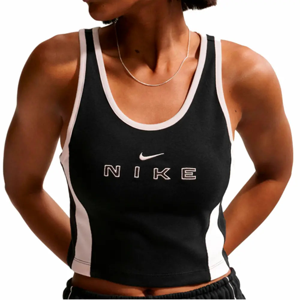W NSW Tight Graphic Tank Top 'Black Chalk'
