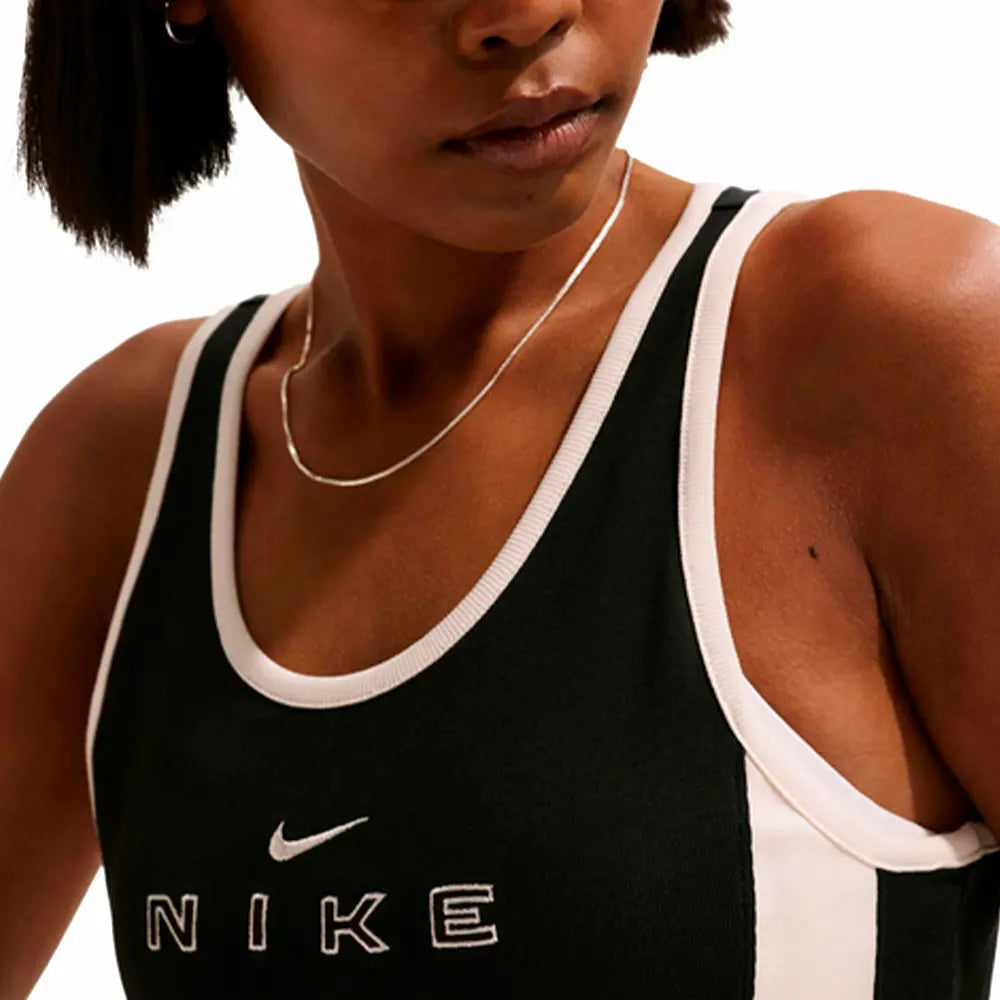 W NSW Tight Graphic Tank Top 'Black Chalk'