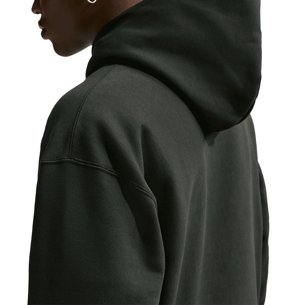 Solo Swoosh Fleece Pullover Hoodie 'Black Spruce White'