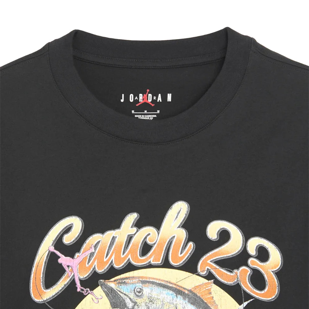 Jordan Fish Graphic Short Sleeve Tee 'Black White'
