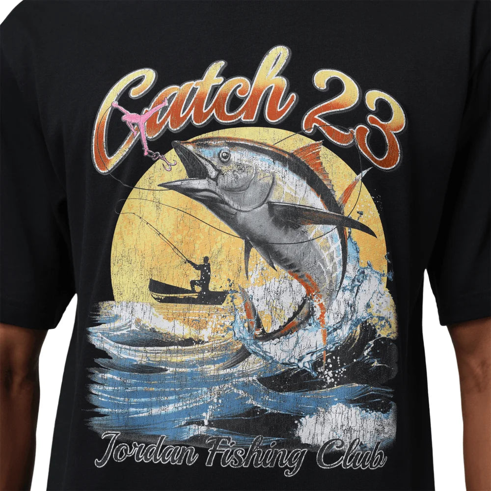 Jordan Fish Graphic Short Sleeve Tee 'Black White'