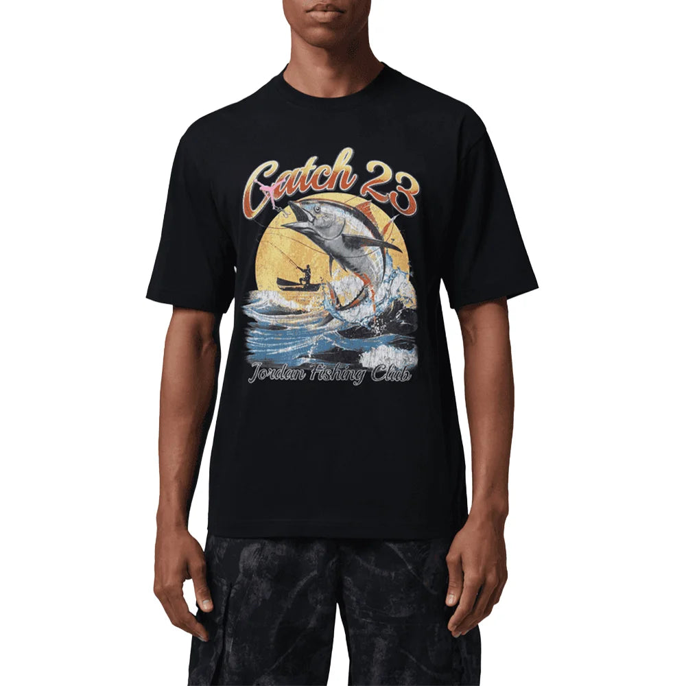 Jordan Fish Graphic Short Sleeve Tee 'Black White'