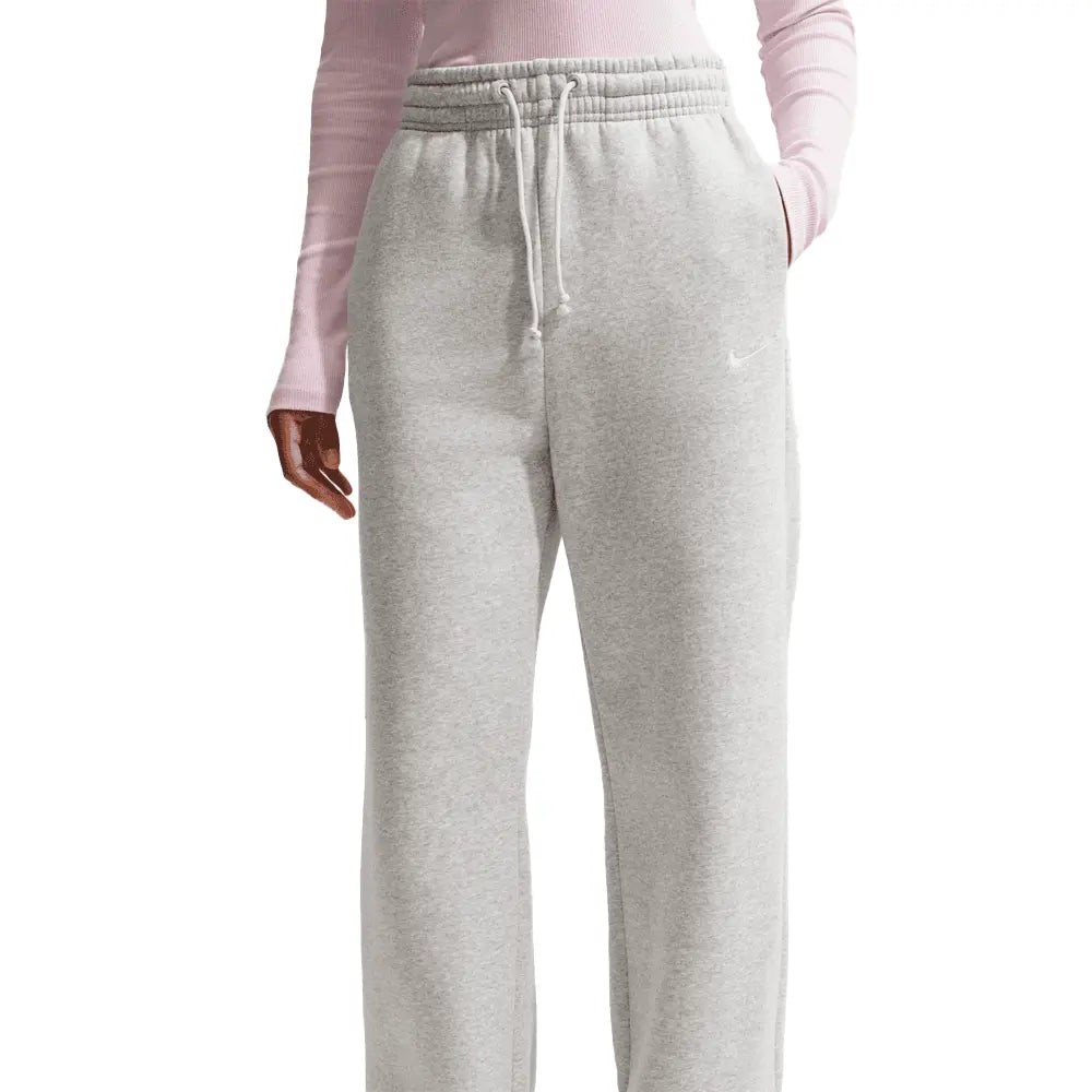 W NSW Phoenix Fleece High-Waisted Wide-Leg Pants 'Pure Platinum'