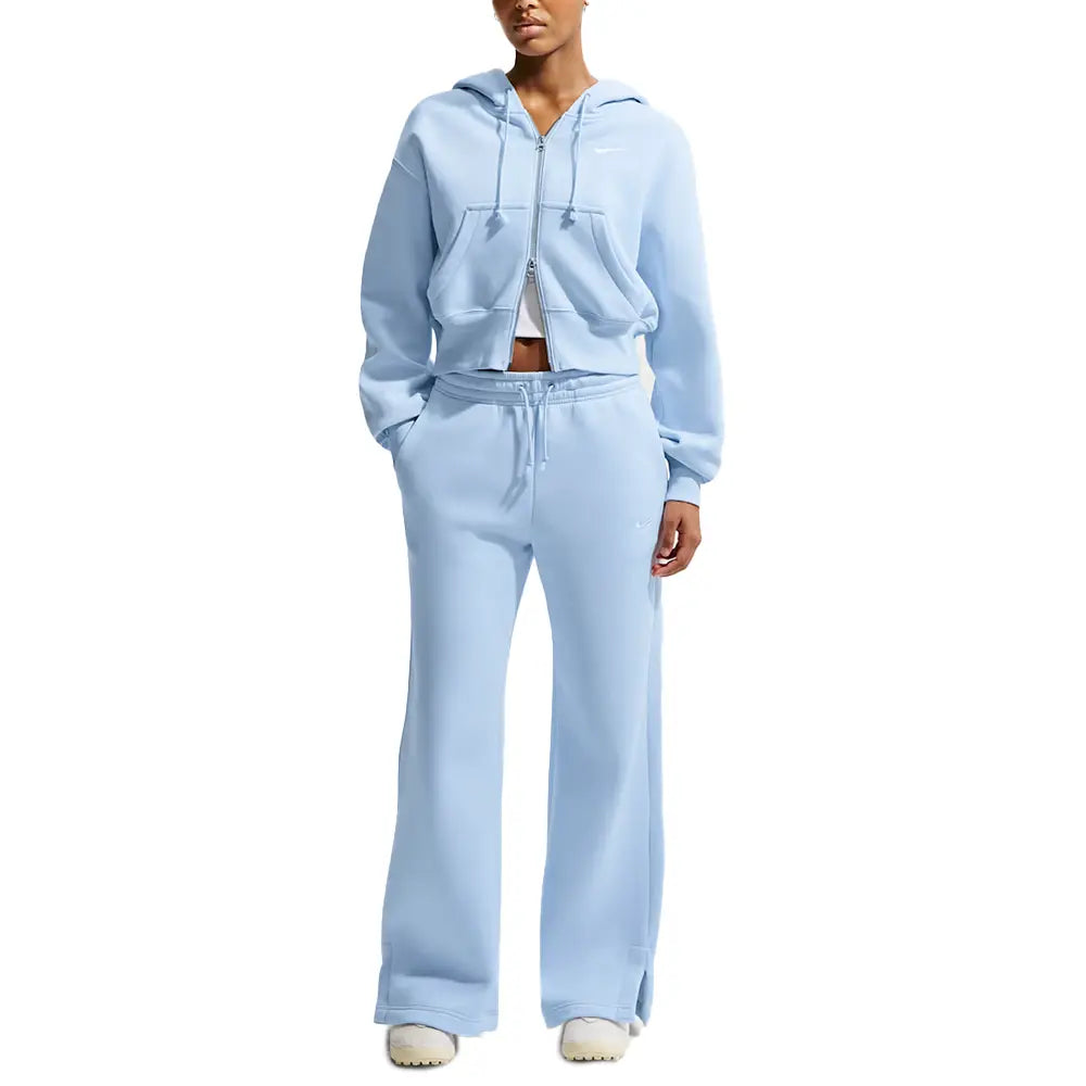 W NSW Phoenix Fleece High-Waisted Wide-Leg Pants 'Hydrogen Blue Sail'