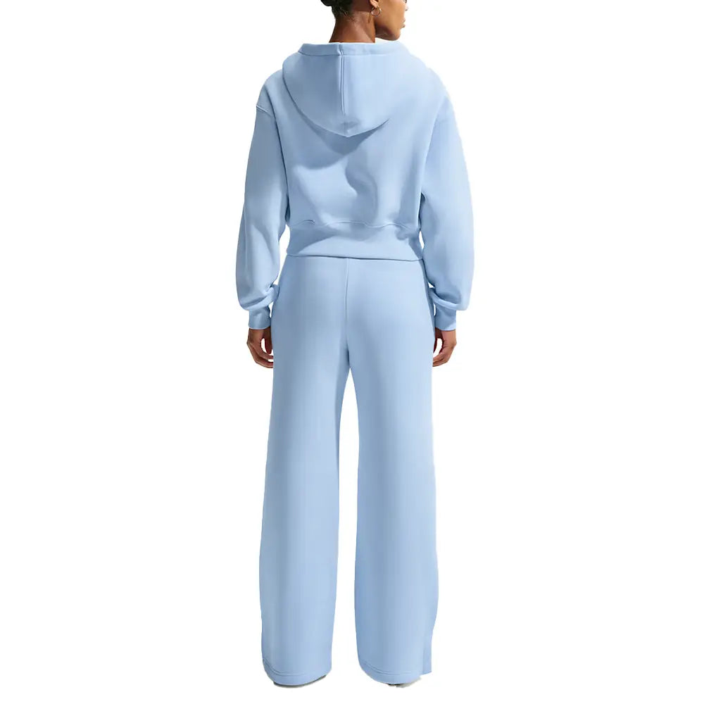 W NSW Phoenix Fleece High-Waisted Wide-Leg Pants 'Hydrogen Blue Sail'