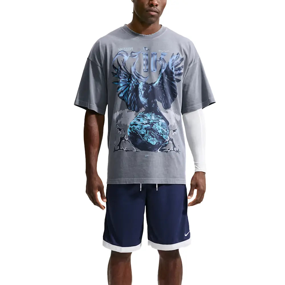 Summit Crow Basketball Oversized Tee 'Cool Grey'