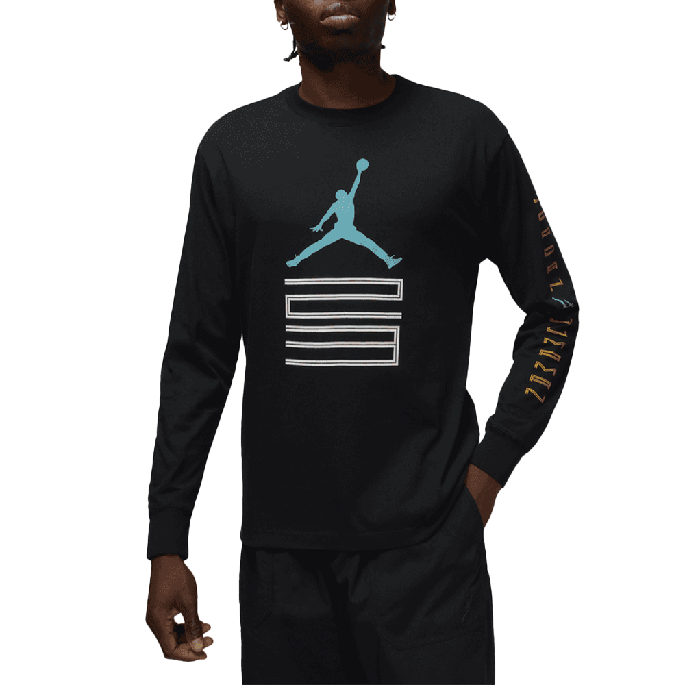 Jordan Brooklyn AJ11 Graphic LS T-Shirt 'Black'