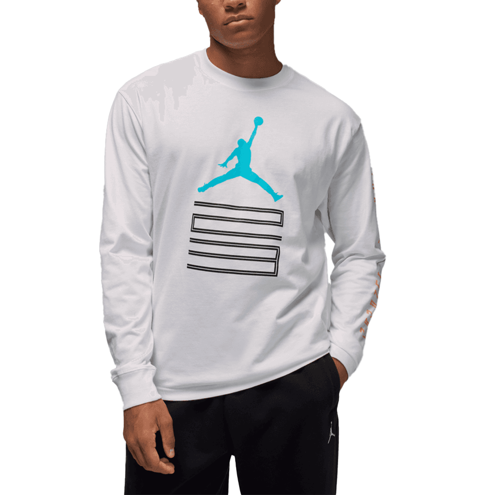 Jordan Brooklyn AJ11 Graphic LS T-Shirt 'White'