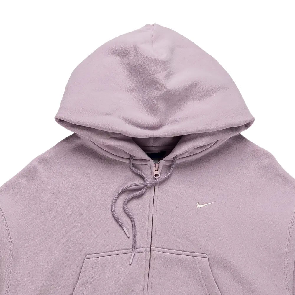 W Studio Fleece Medium Weight Oversized Full-Zip Cropped Hoodie 'Bleached Lilac Sail'