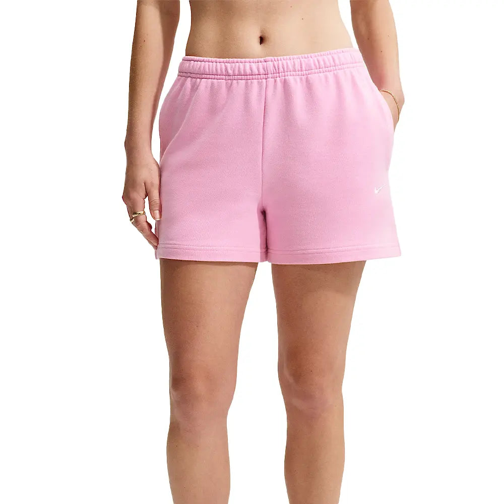 W Studio Fleece Lightweight Mid-Rise Shorts 'Pink Rise Sail'