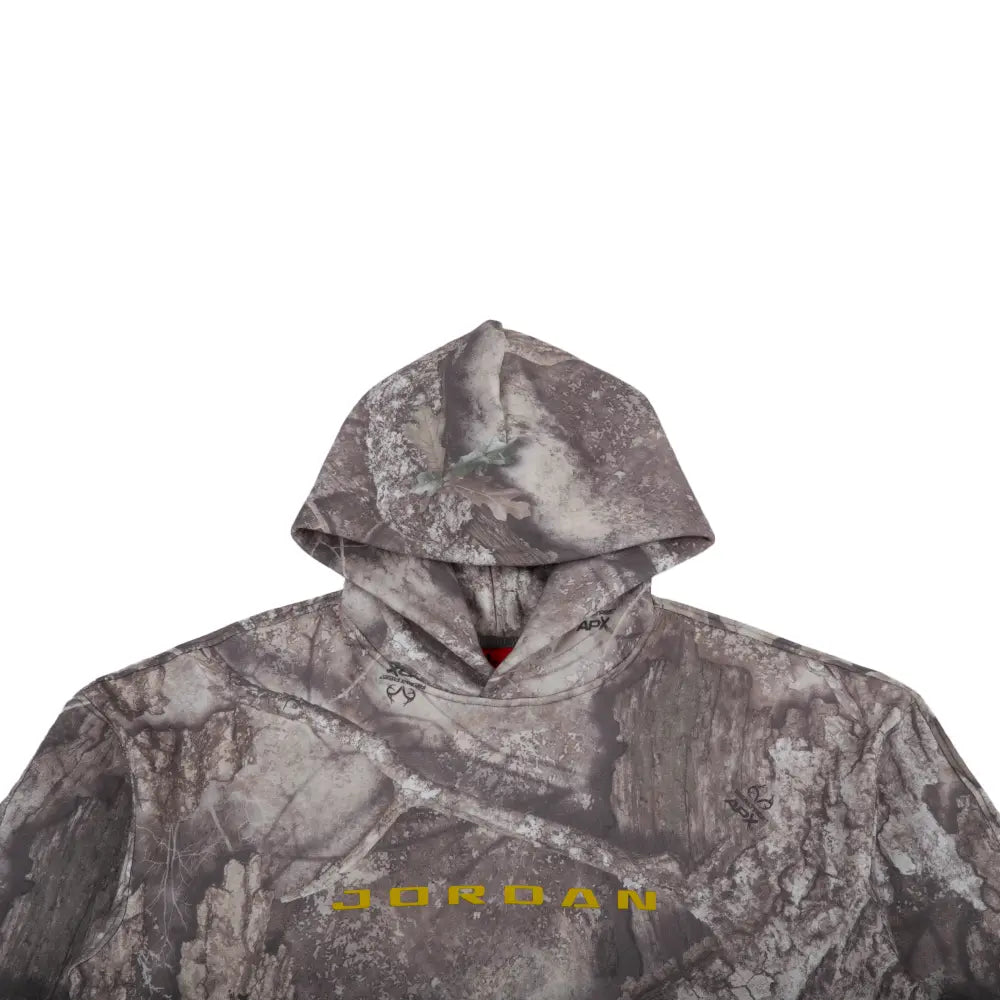 Jordan Brooklyn Realtree Fleece Pullover Hoodie 'White Bright Citron'