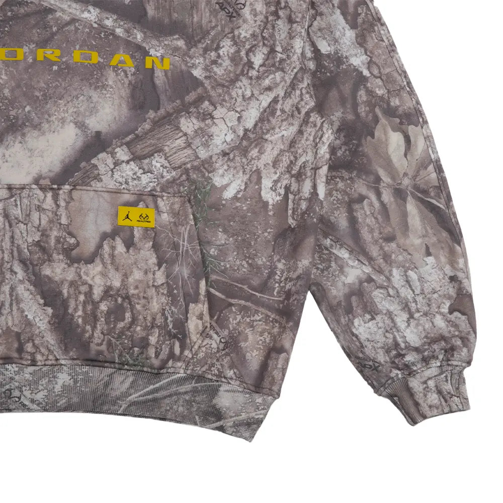 Jordan Brooklyn Realtree Fleece Pullover Hoodie 'White Bright Citron'