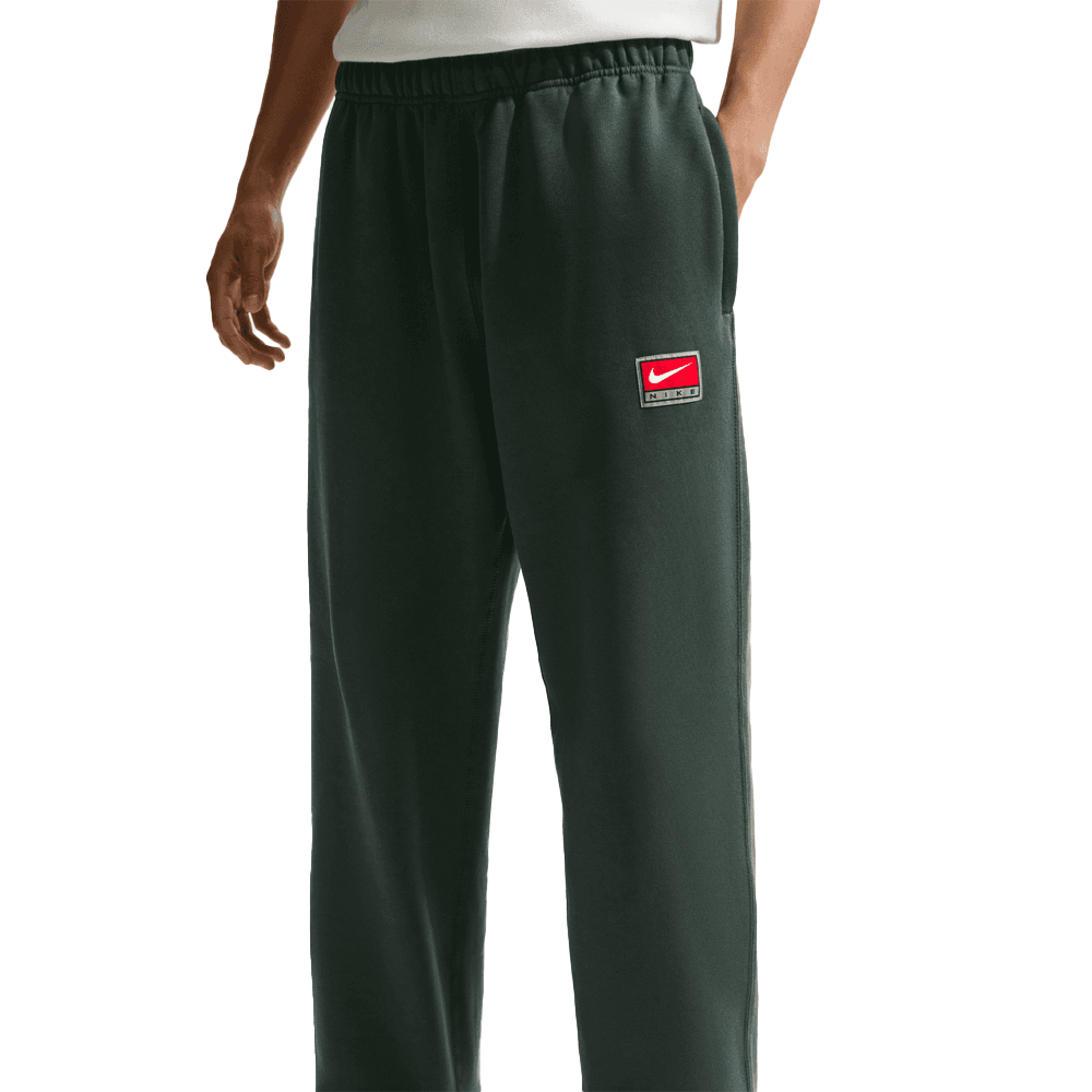 Solo Swoosh Fleece Open-Hem Pants 'Black Spruce White'