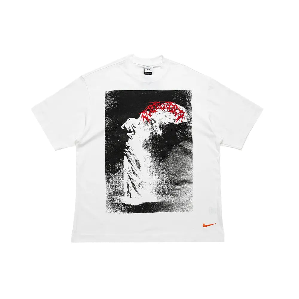 Your Message Here Dino Print Loose Tee 'White'