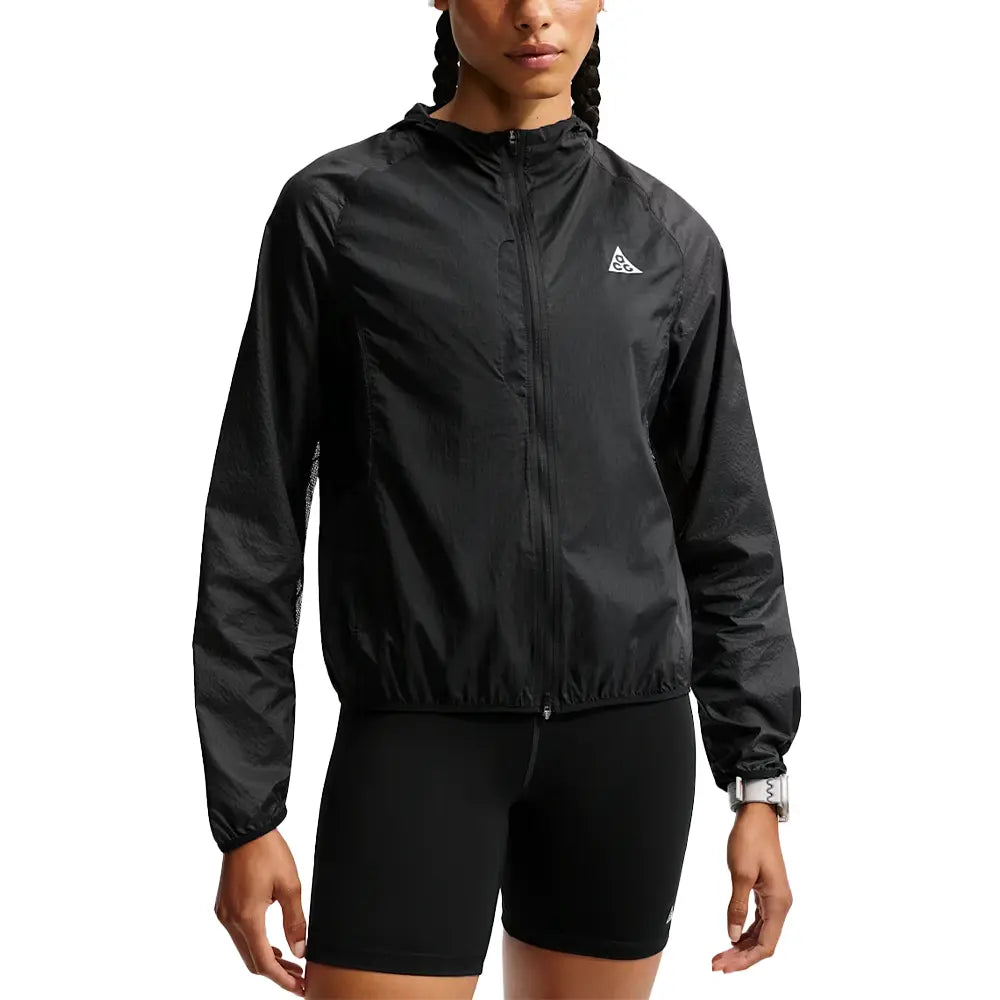 W ACG "Aireez" UV Protection Trail Running Jacket 'Black Summit White'