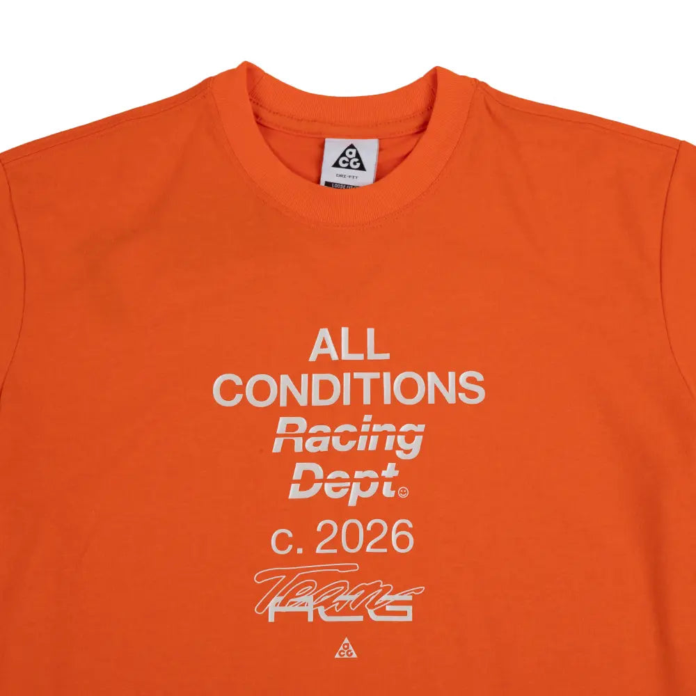 W ACG Dri-FIT All Conditions Racing Department Loose Boxy Tee 'Safety Orange'