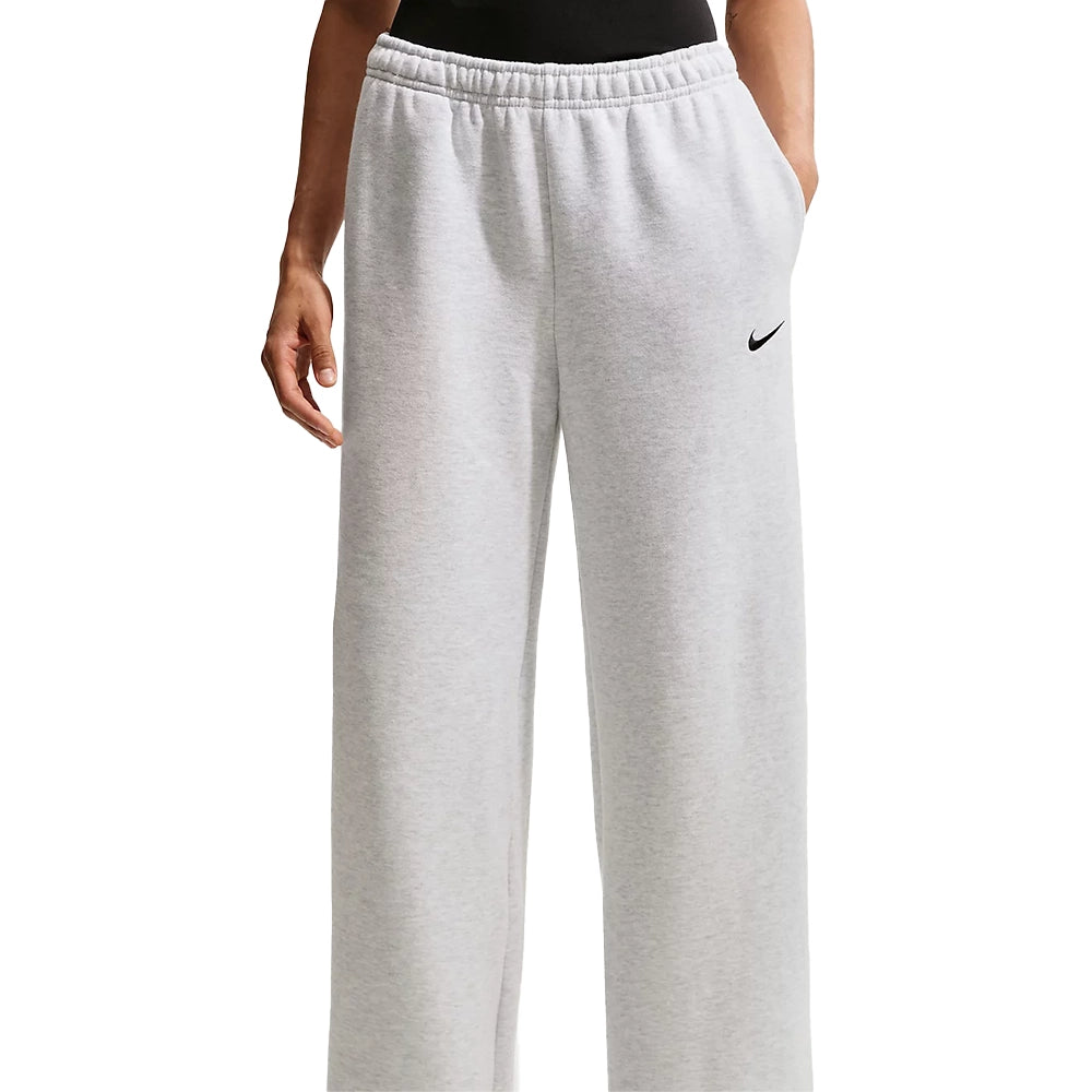 W Studio Fleece Medium Weight Mid-Rise Wide-Leg Pants 'Birch Heather Black'