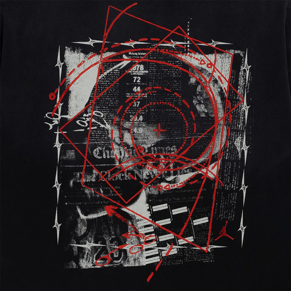 Jordan Neighborhood Pack News Tee 'Black Sail Varsity Red'