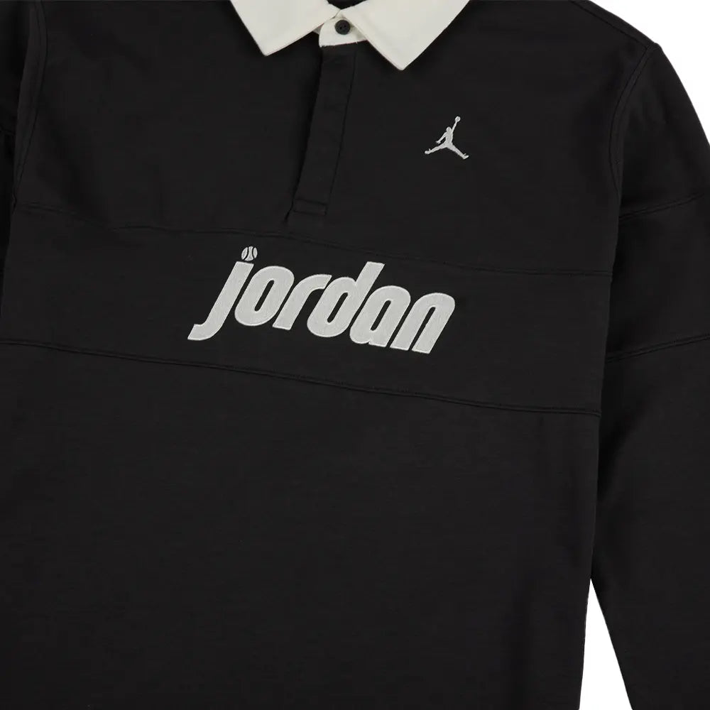 Jordan Brooklyn Long-Sleeve Polo 'Anthracite Sail'
