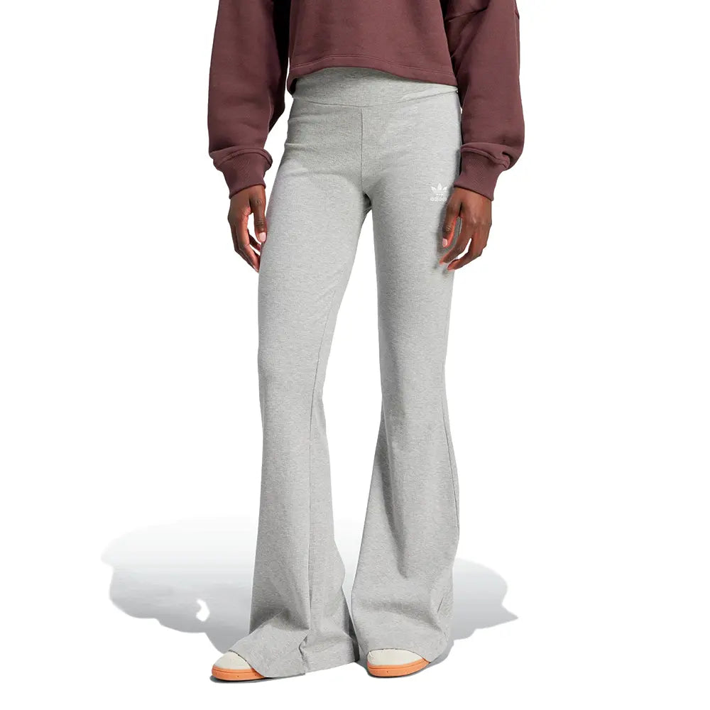 W Essentials Rib Flared Leggings 'Medium Grey Heather'