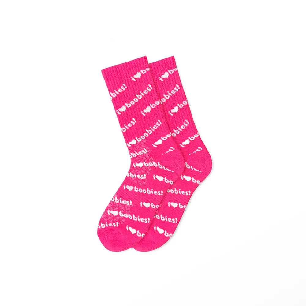 I Love Boobies Sock 'Pink'