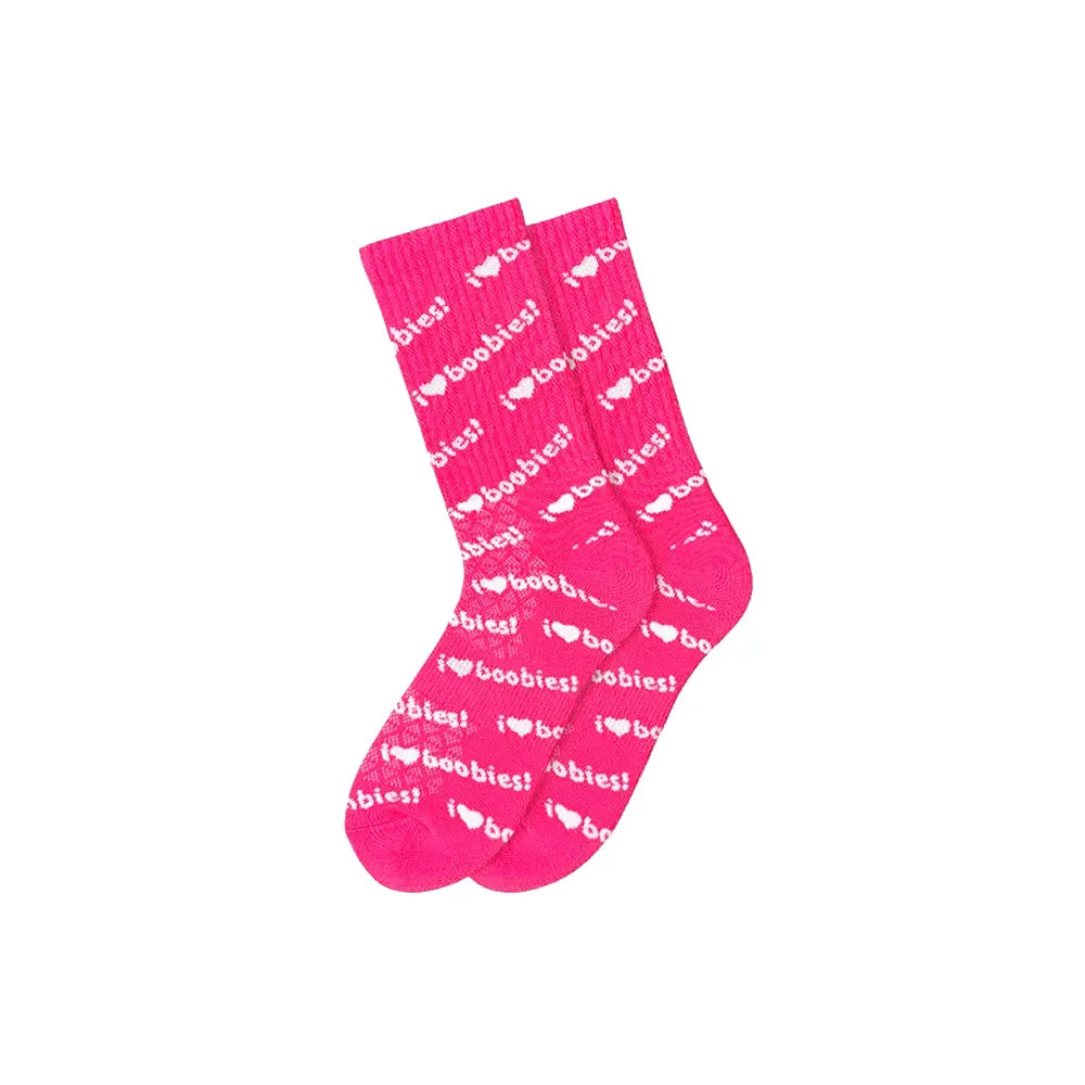I Love Boobies Sock 'Pink'