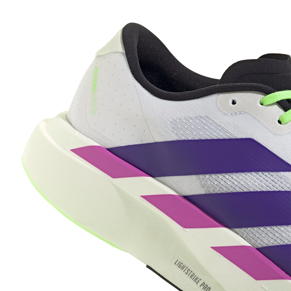 Adizero Evo SL 'White Purple Lime Burst'