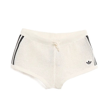W Knitted Crochet Shorts 'Off White'