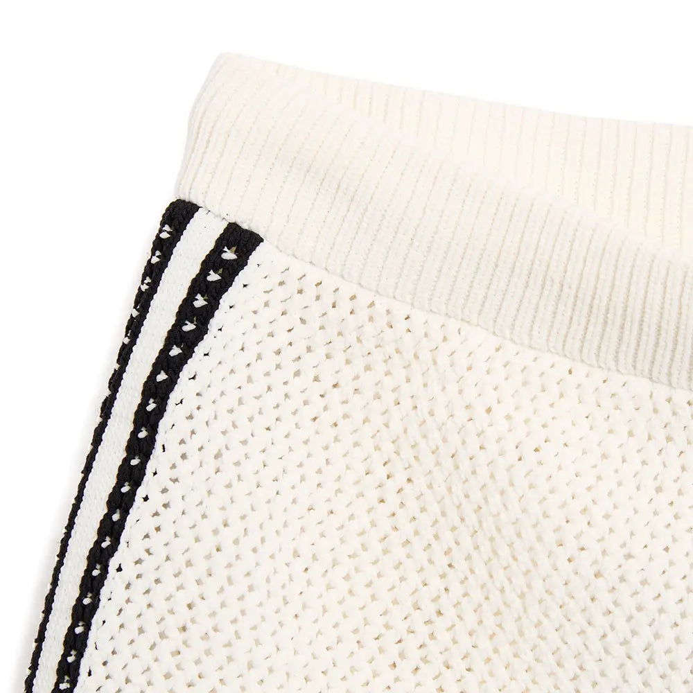 W Knitted Crochet Shorts 'Off White'