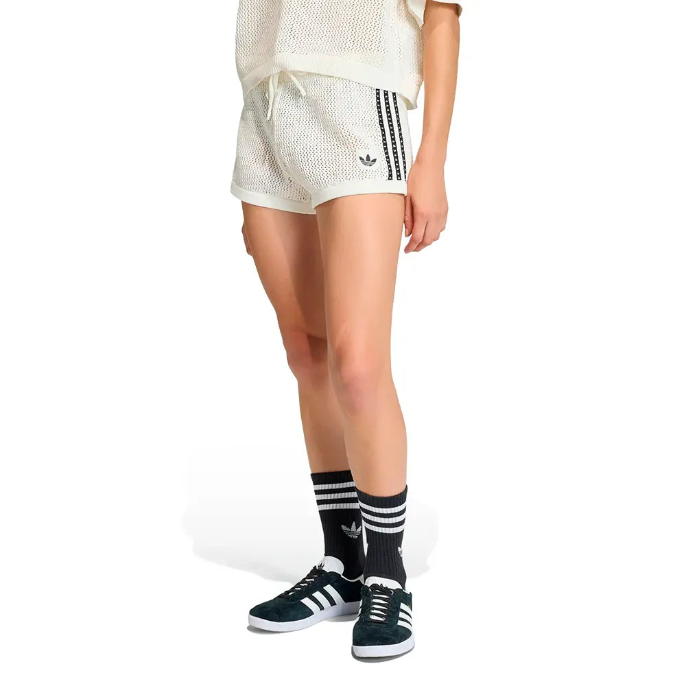 W Knitted Crochet Shorts 'Off White'