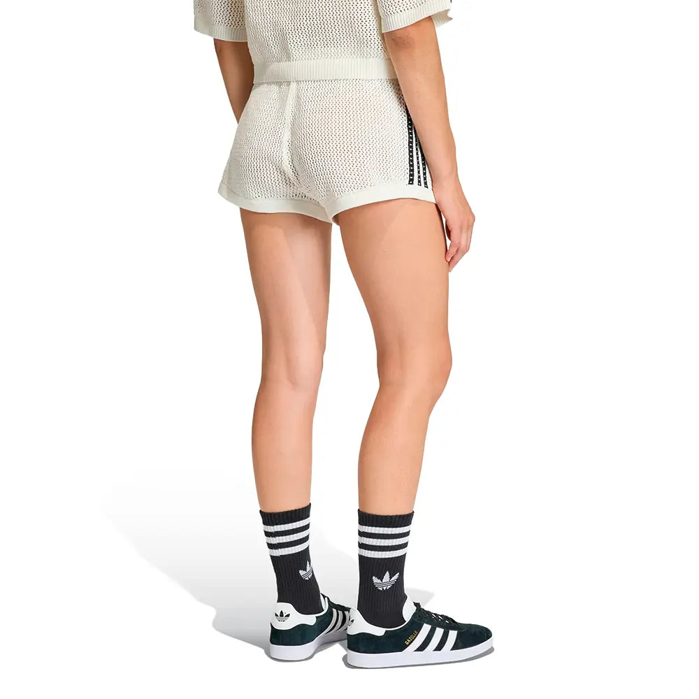 W Knitted Crochet Shorts 'Off White'