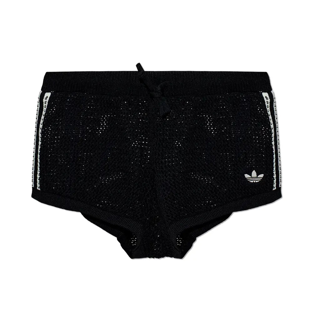W Knitted Crochet Shorts 'Black'