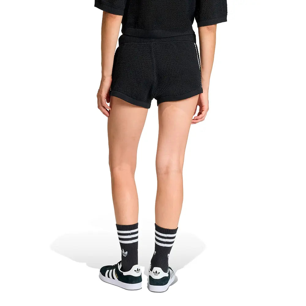 W Knitted Crochet Shorts 'Black'