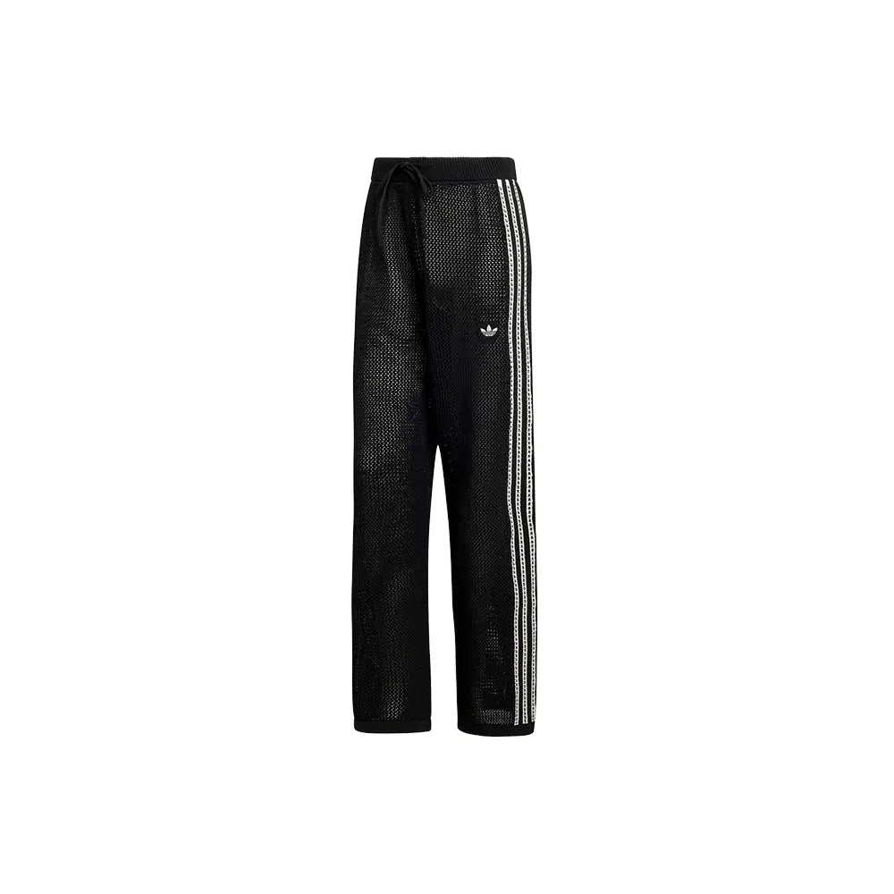 W Knitted Crochet Firebird Track Pants 'Black'