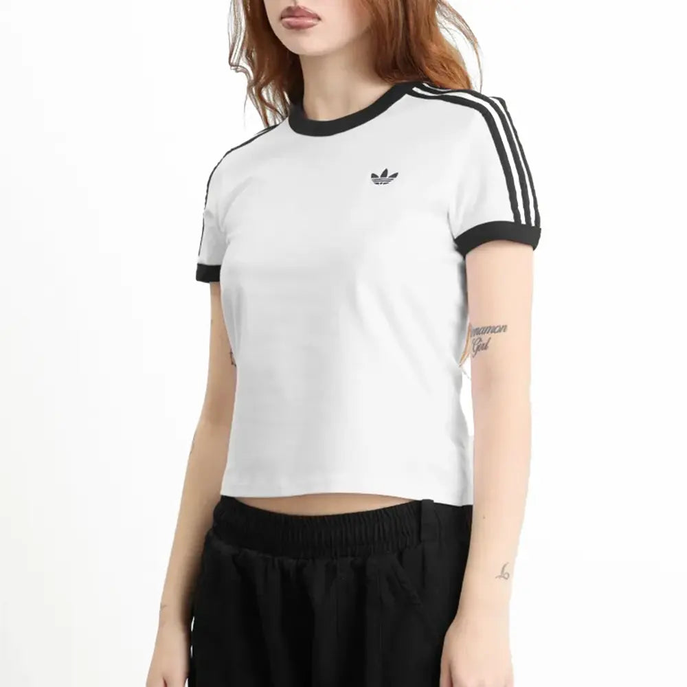 W 3-Stripes Slim Tee 'White Black'