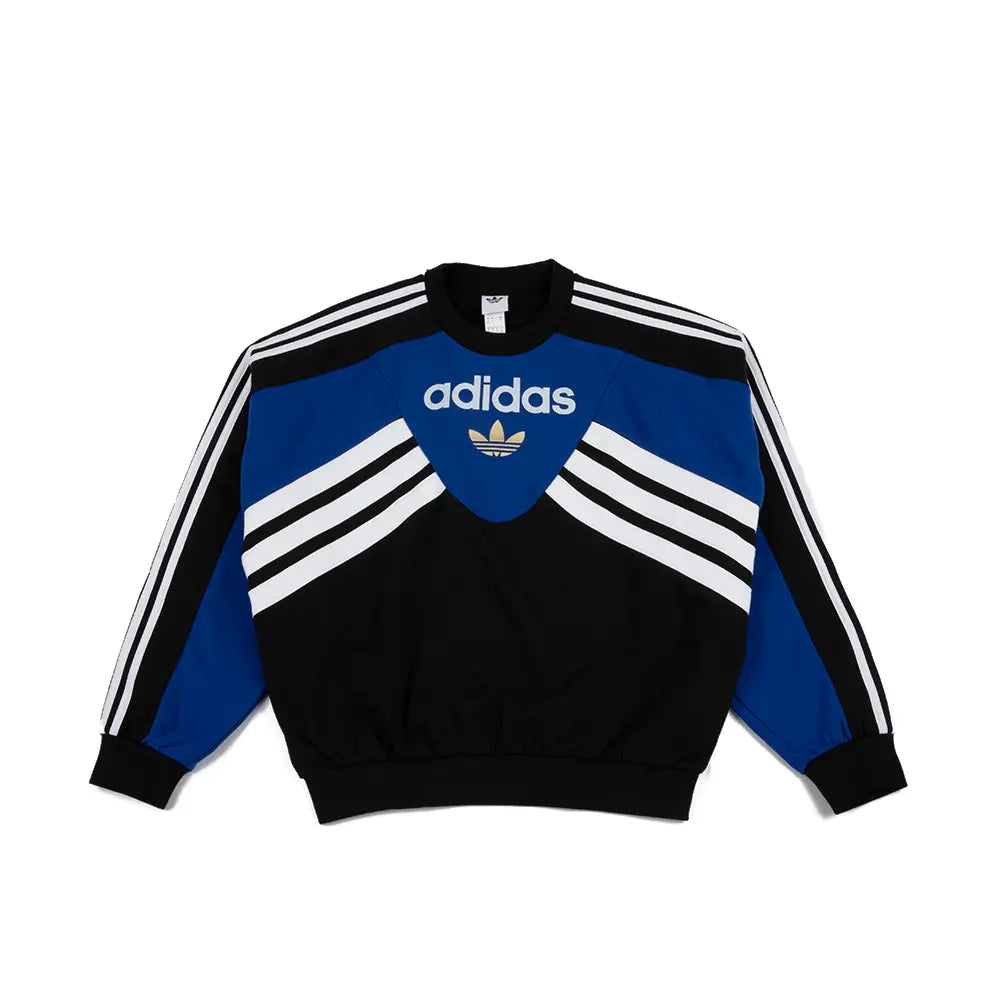 W Cutline Crew Sweatshirt 'Royal Blue Black'