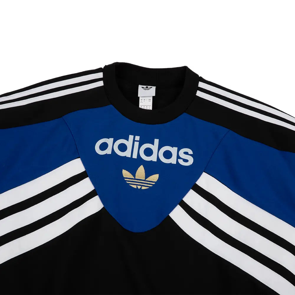 W Cutline Crew Sweatshirt 'Royal Blue Black'