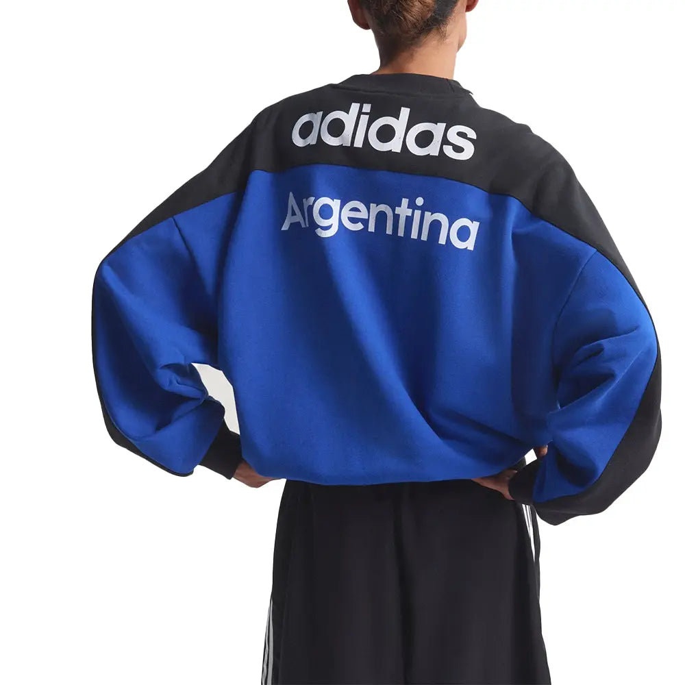 W Cutline Crew Sweatshirt 'Royal Blue Black'